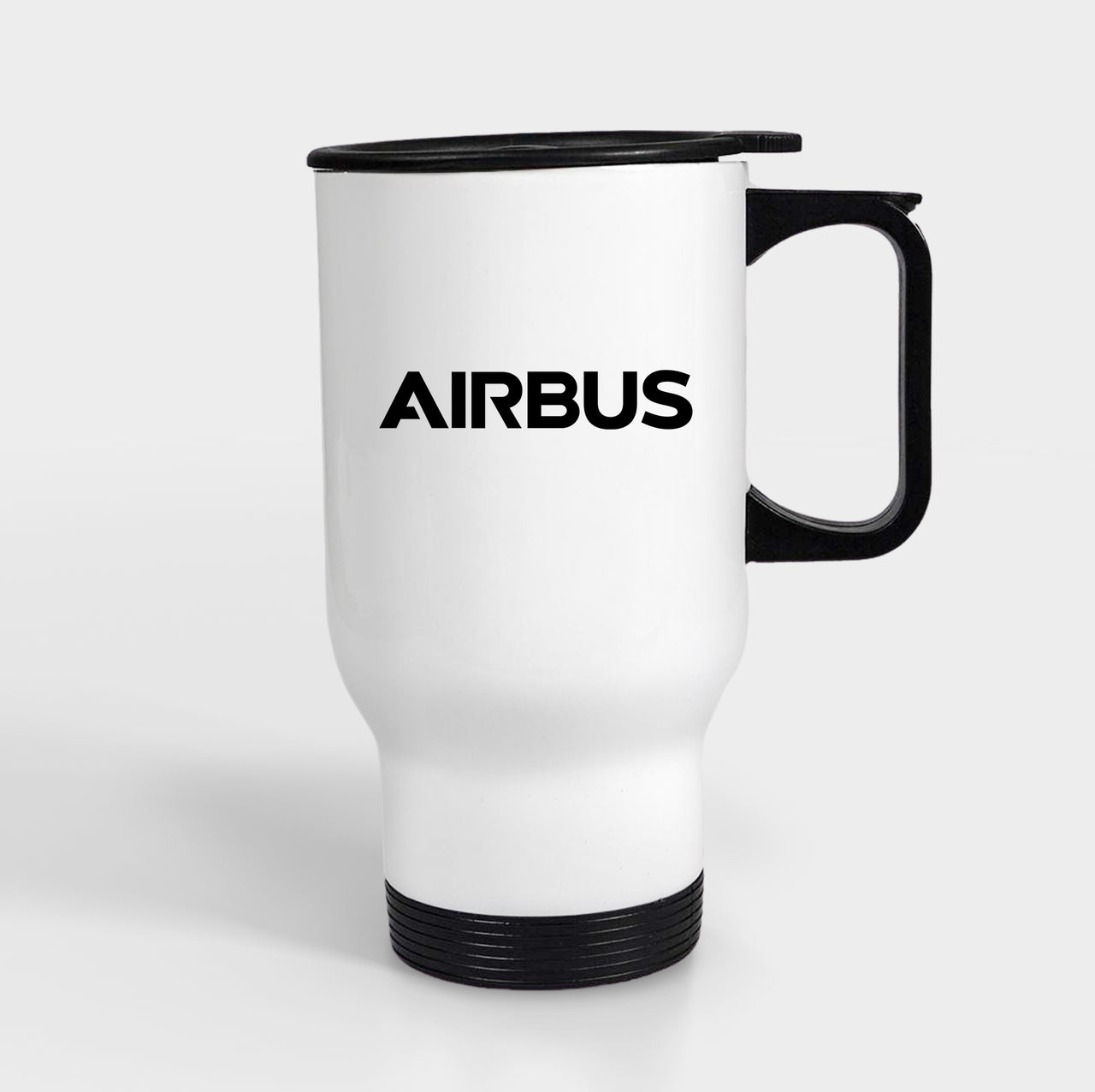 Airbus & Text Designed Travel Mugs (With Holder)