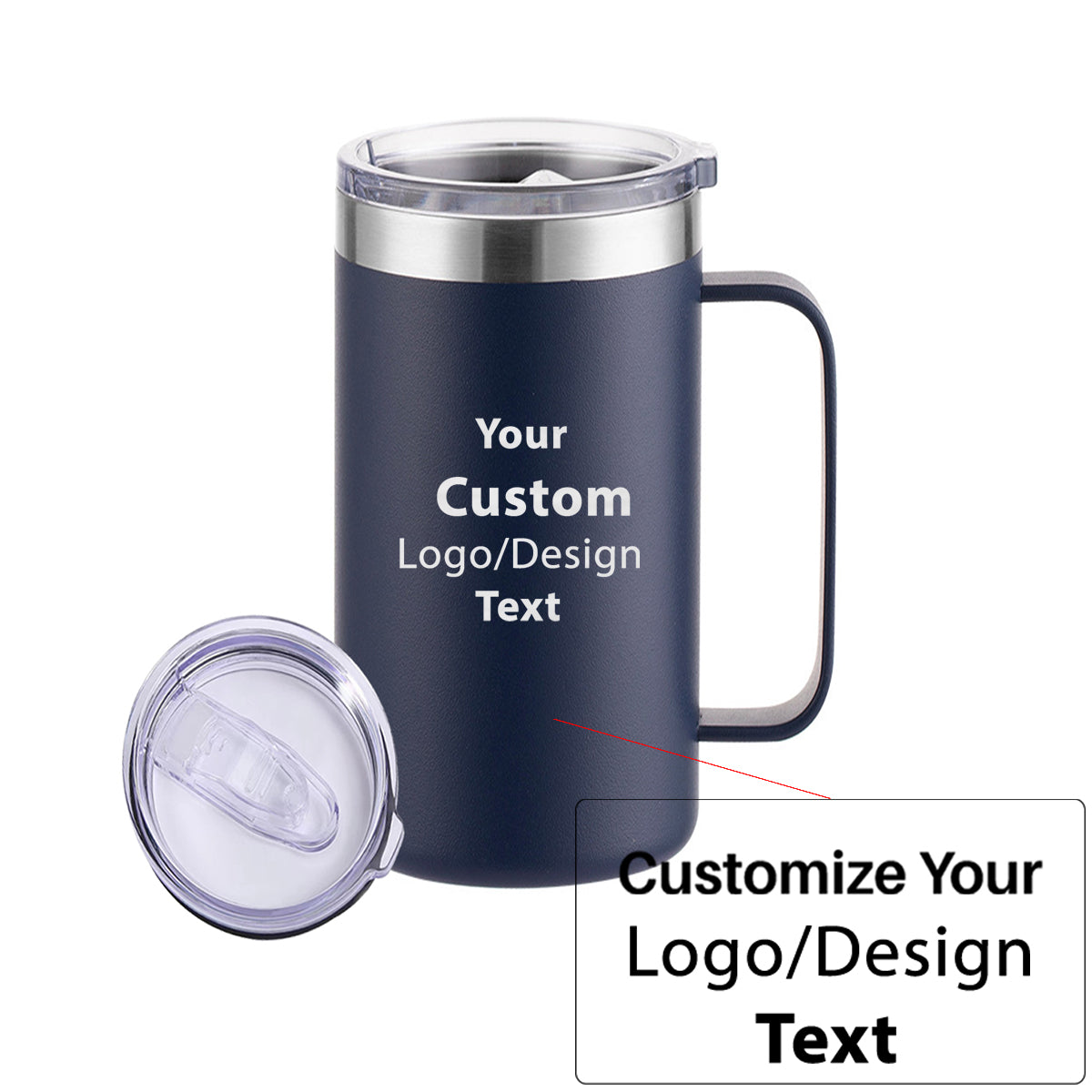 Custom Design Image Logo Designed Stainless Steel Beer Mugs