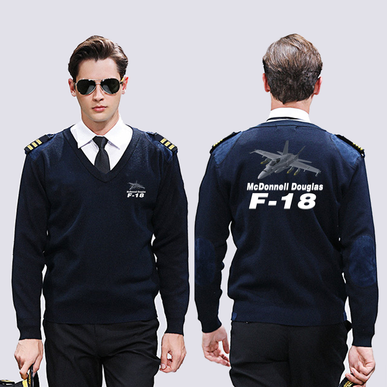 The McDonnell Douglas F18 Designed Wool Pilot Sweaters