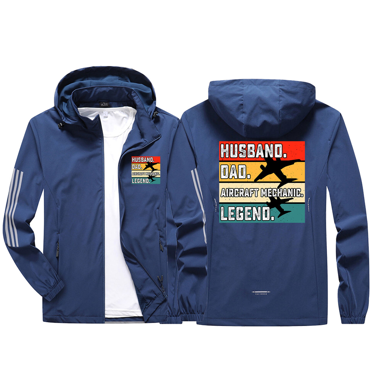 Husband & Dad & Aircraft Mechanic & Legend Sport & Running Jackets