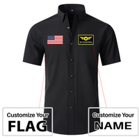 Thumbnail for Custom Flag & Name with Special Badge Design Super Quality Short Sleeve Shirts