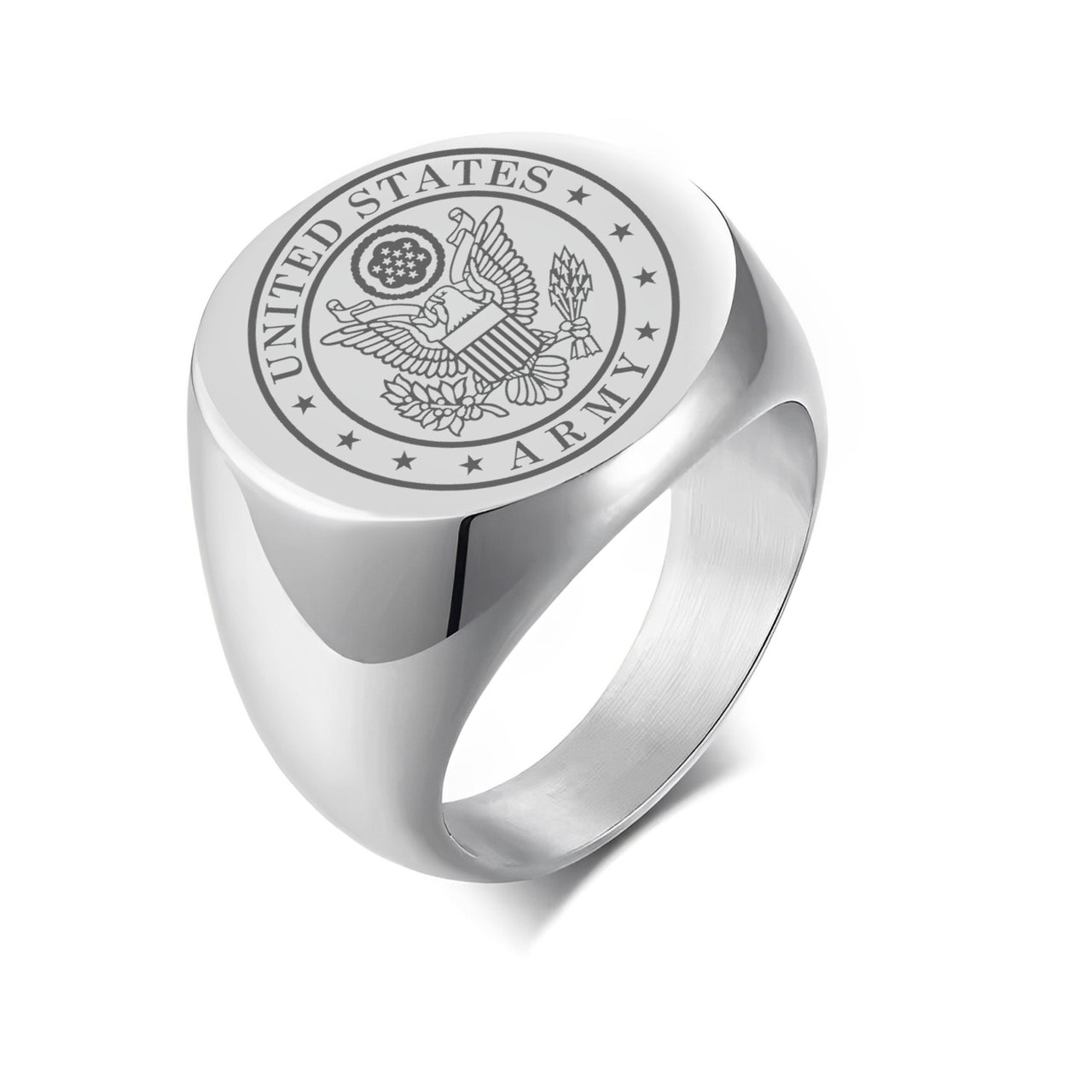 Army Design  20MM Stainless Steel Circular Ring