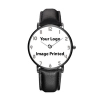 Thumbnail for Custom Design Image Logo Leather Strap Watches