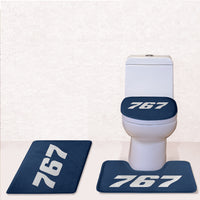 Thumbnail for 767 Flat Text Designed Toilet Seat Cover Three-piece Set