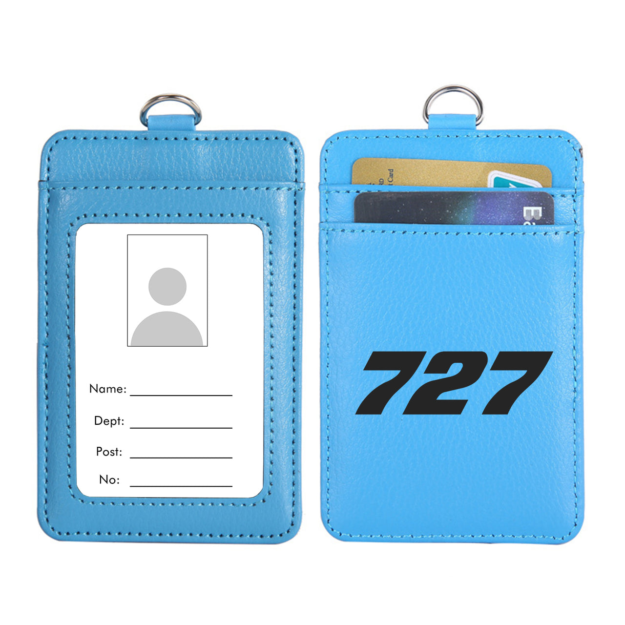 727 Flat Text Designed ID Card Holder
