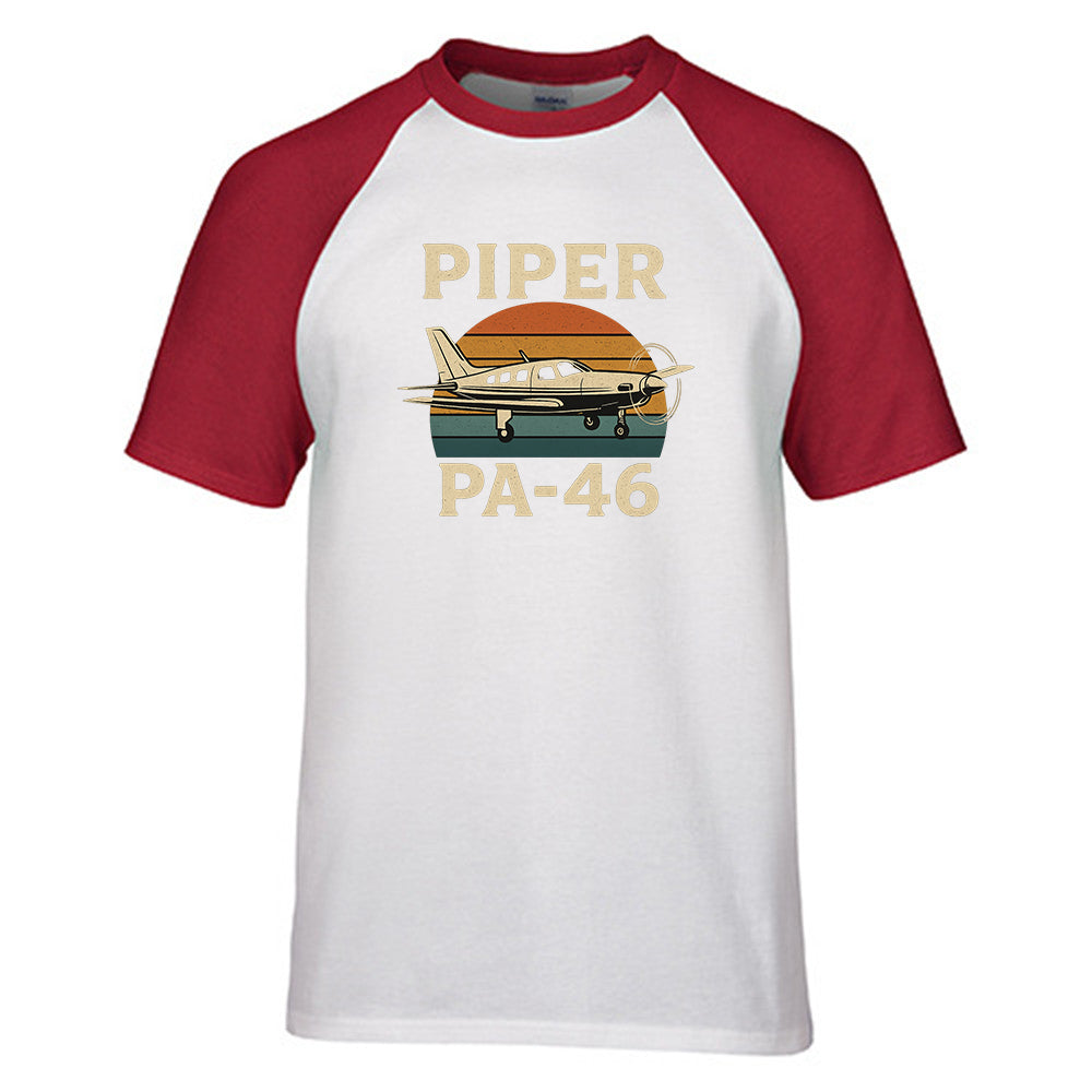Retro Piper PA-46 Designed Raglan T-Shirts