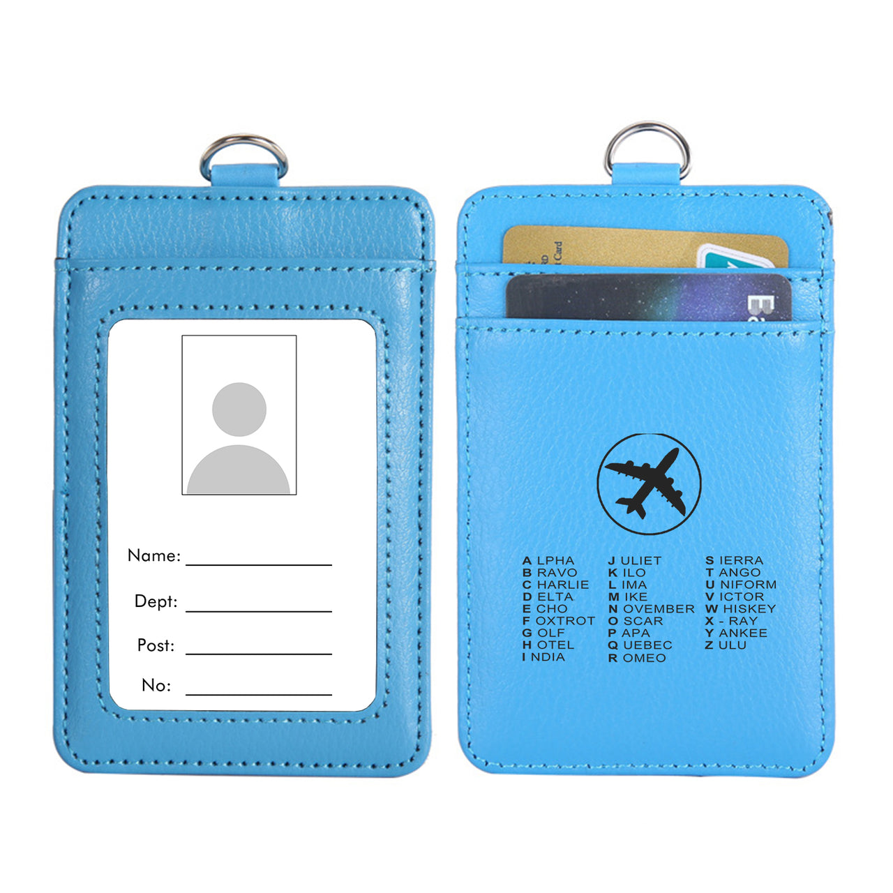 Aviation Alphabet 2 Designed ID Card Holder
