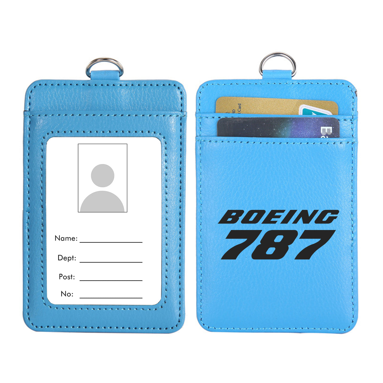 Boeing 787 & Text Designed ID Card Holder
