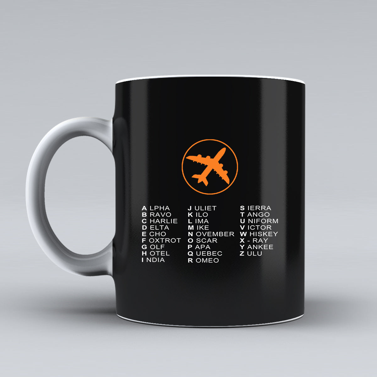 Aviation Alphabet 2 Designed Ceramic White Mugs