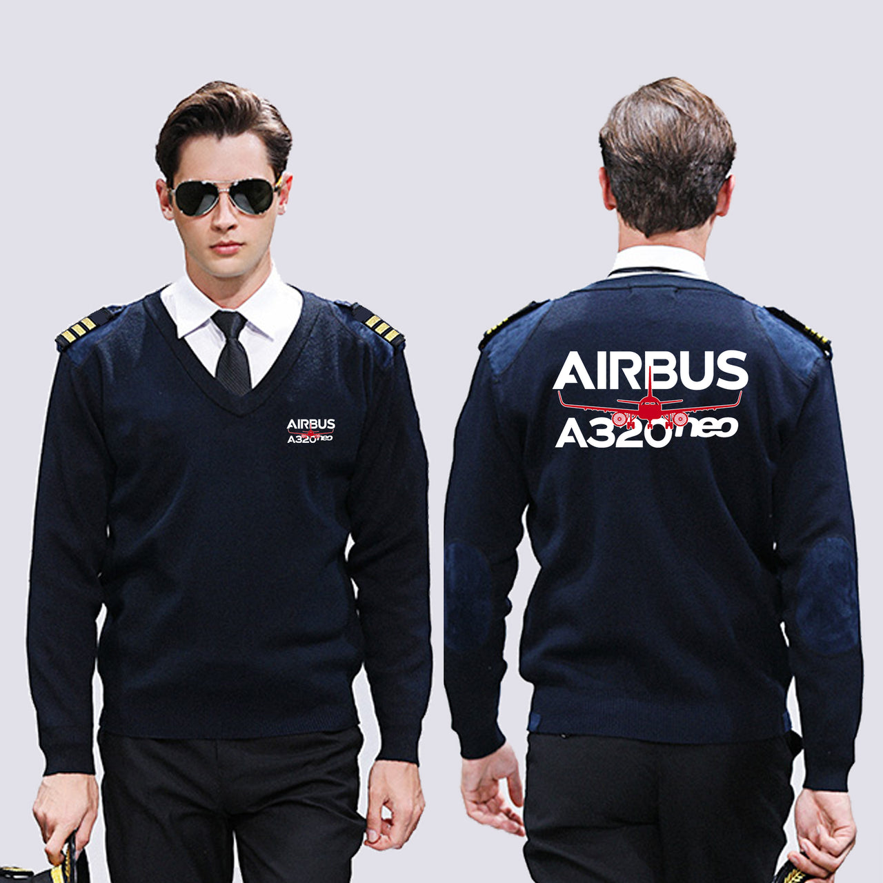 Amazing Airbus A320neo Designed Wool Pilot Sweaters