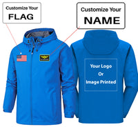 Thumbnail for Custom Flag & Name & LOGO Rain Jackets & Windbreakers