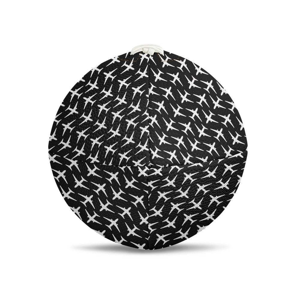 Perfectly Sized Seamless Airplanes Black Designed Rugby