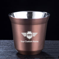 Thumbnail for Custom Name (Badge 5) Designed Double Wall Stainless Steel Coffee Mugs