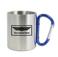 Thumbnail for Custom Name (Badge 1) Designed Stainless Steel Outdoors Mugs