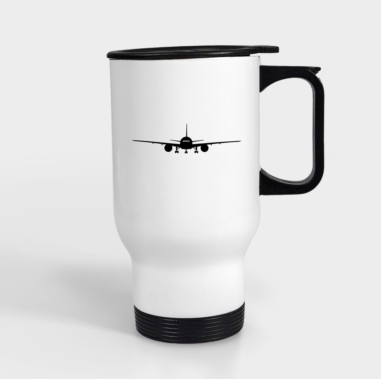 Boeing 777 Silhouette Designed Travel Mugs (With Holder)