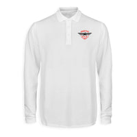 Thumbnail for Super Born To Fly Designed Long Sleeve Polo T-Shirts