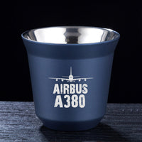 Thumbnail for Airbus A380 & Plane Designed Double Wall Stainless Steel Coffee Mugs