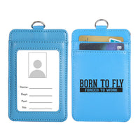 Thumbnail for Born To Fly Forced To Work Designed ID Card Holder