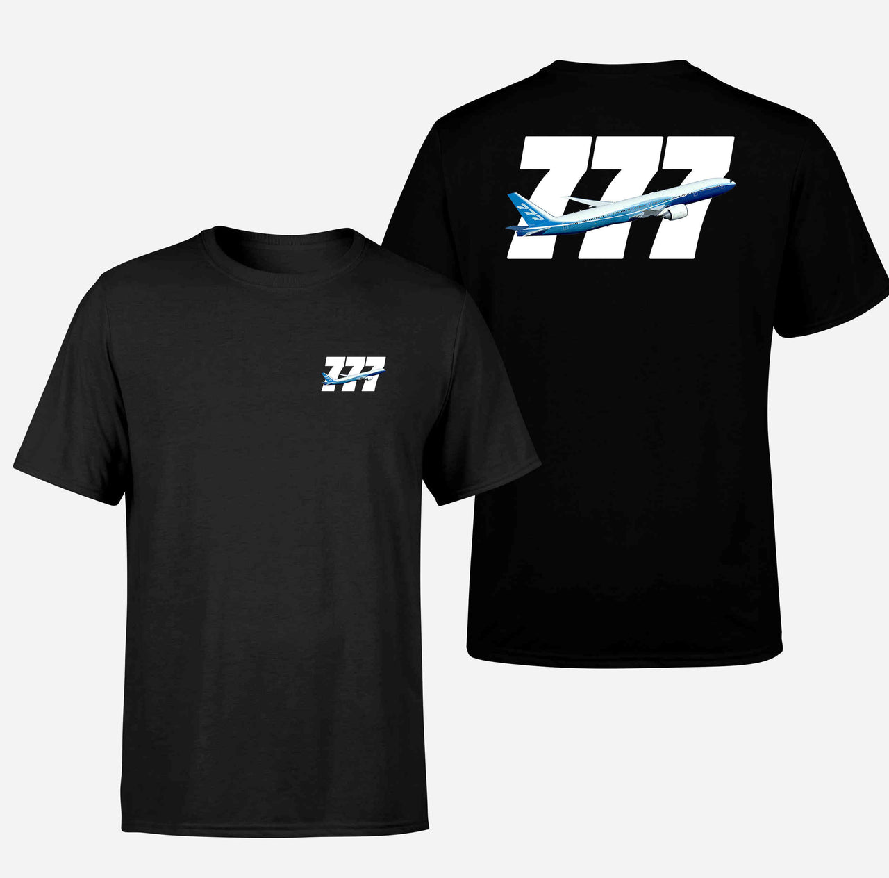Super Boeing 777 Designed Double-Side T-Shirts