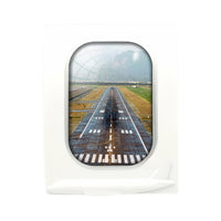 Thumbnail for Amazing Mountain View & Runway Designed Airplane Window Photo Frame