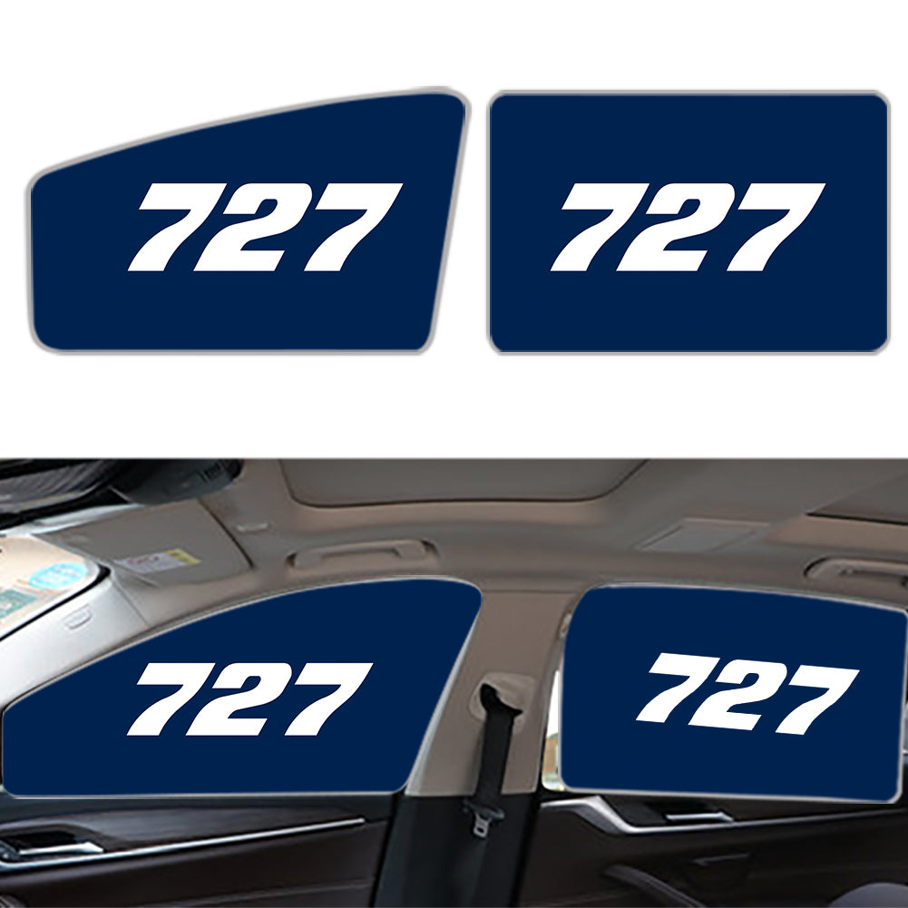 727 Flat Text Designed Car Sun Shade (Side window)