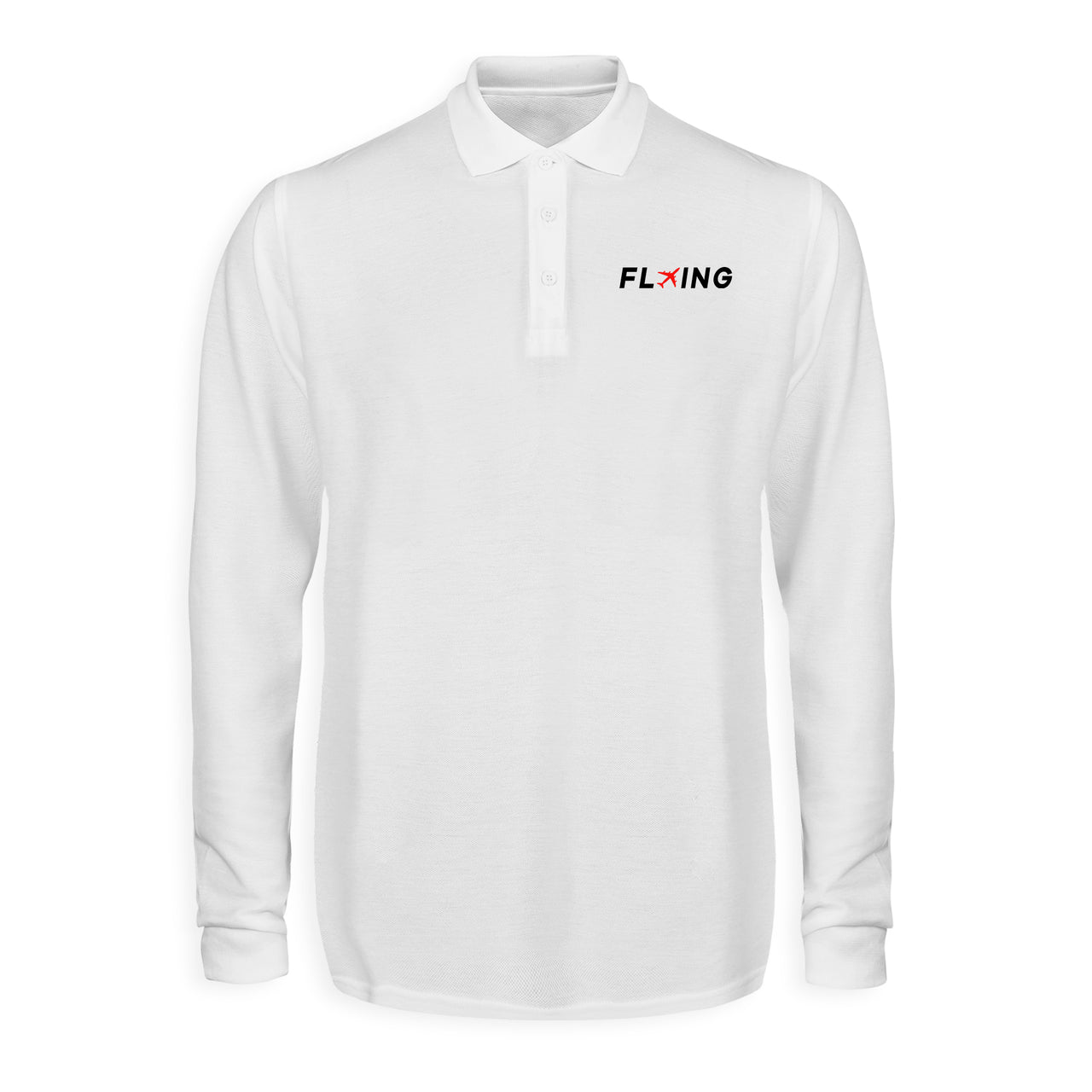 Flying Designed Long Sleeve Polo T-Shirts