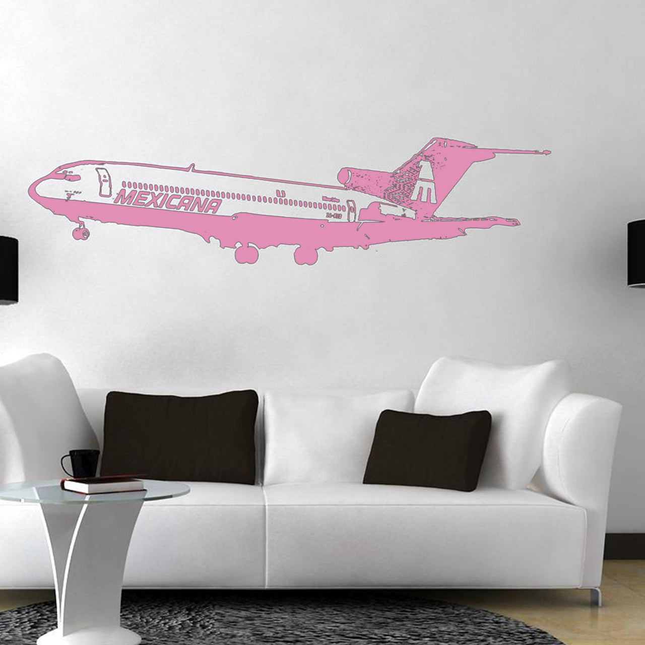 Landing Mexicana's Aircraft Designed Wall Sticker