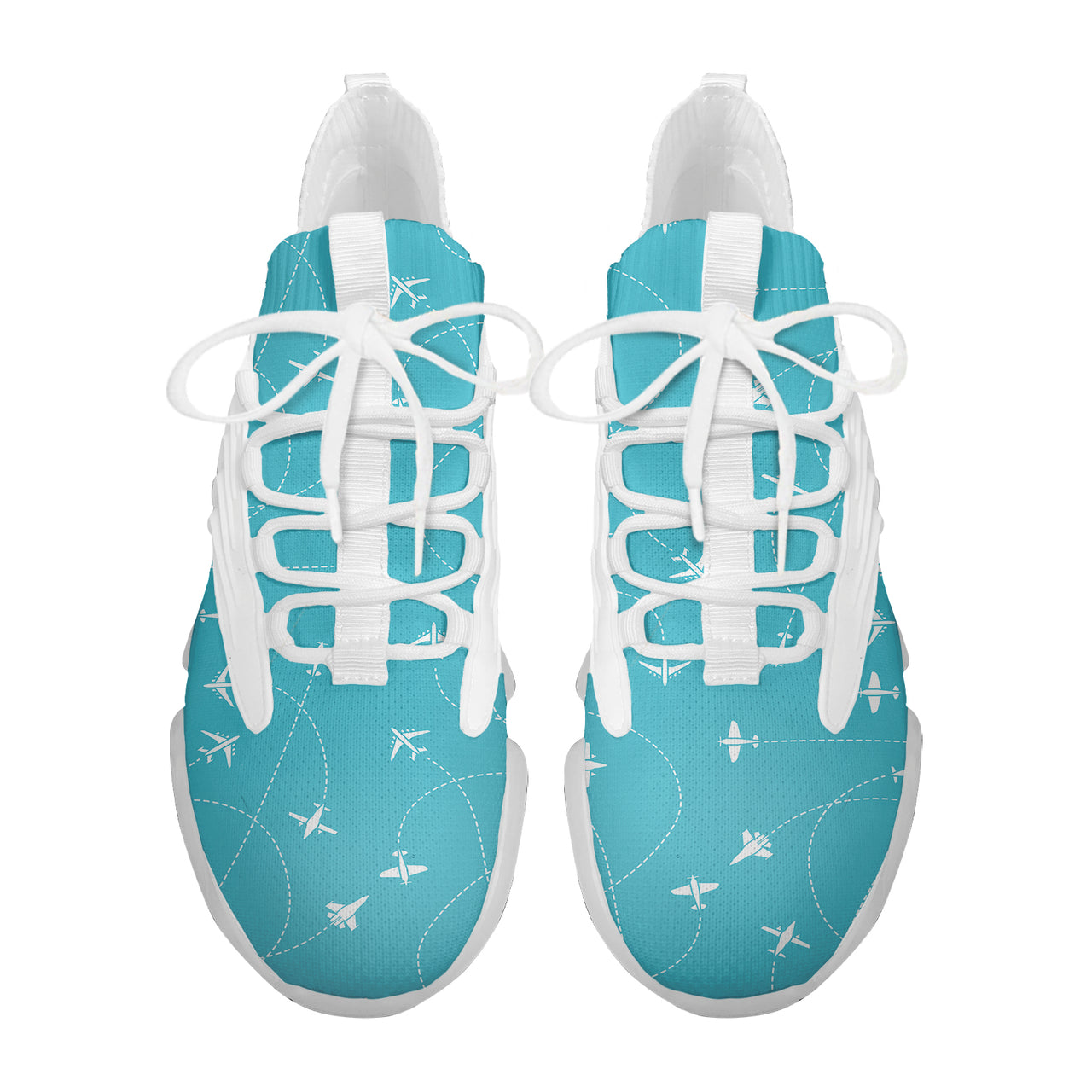 Travel The The World By Plane Designed Fashion Running Shoes