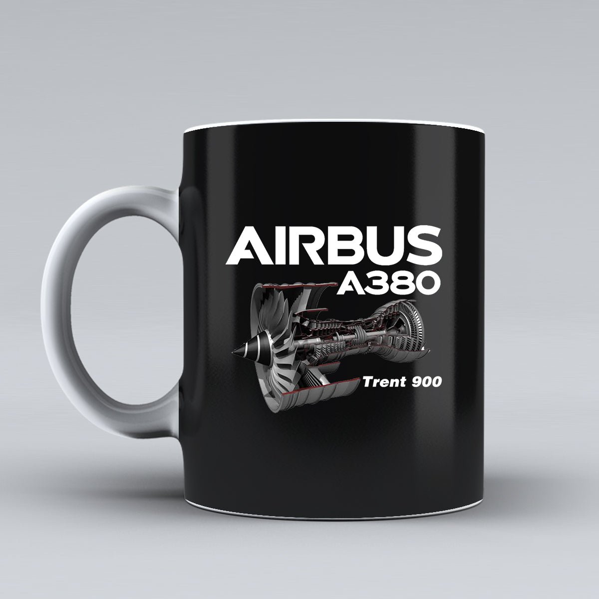 Airbus A380 & Trent 900 Engine Designed Ceramic White Mugs