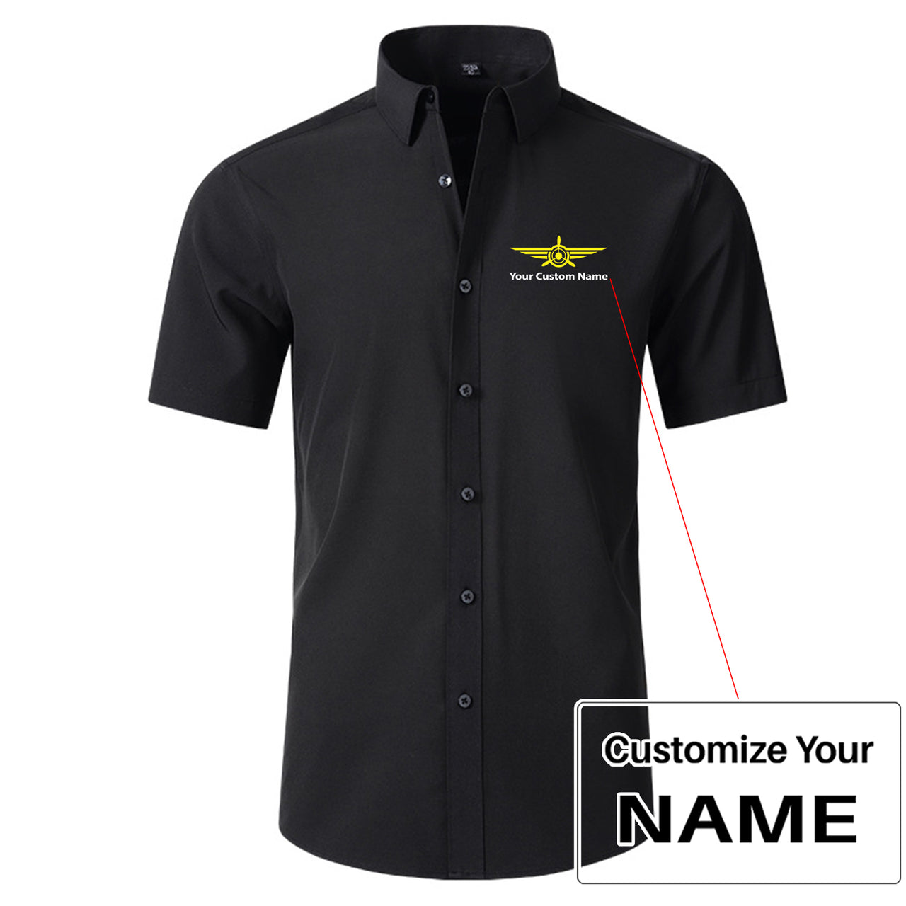 Custom Name (Badge 3) Design Super Quality Short Sleeve Shirts