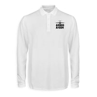 Thumbnail for Airbus A400M & Plane Designed Long Sleeve Polo T-Shirts