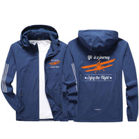 Thumbnail for Life is a journey Enjoy the Flight Sport & Running Jackets