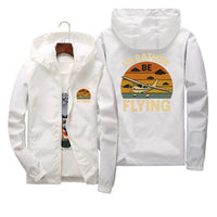 Thumbnail for Retro I'D Rather Be Flying Designed Thin Windbreaker Jackets