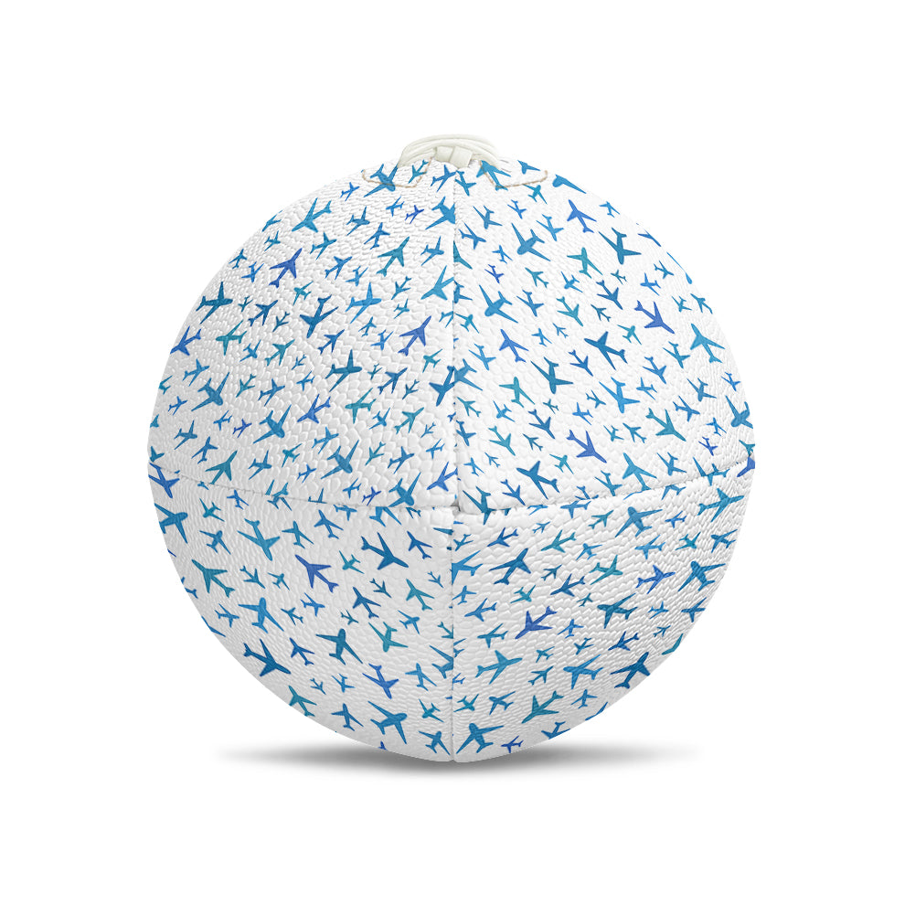 Many Airplanes White Designed Rugby