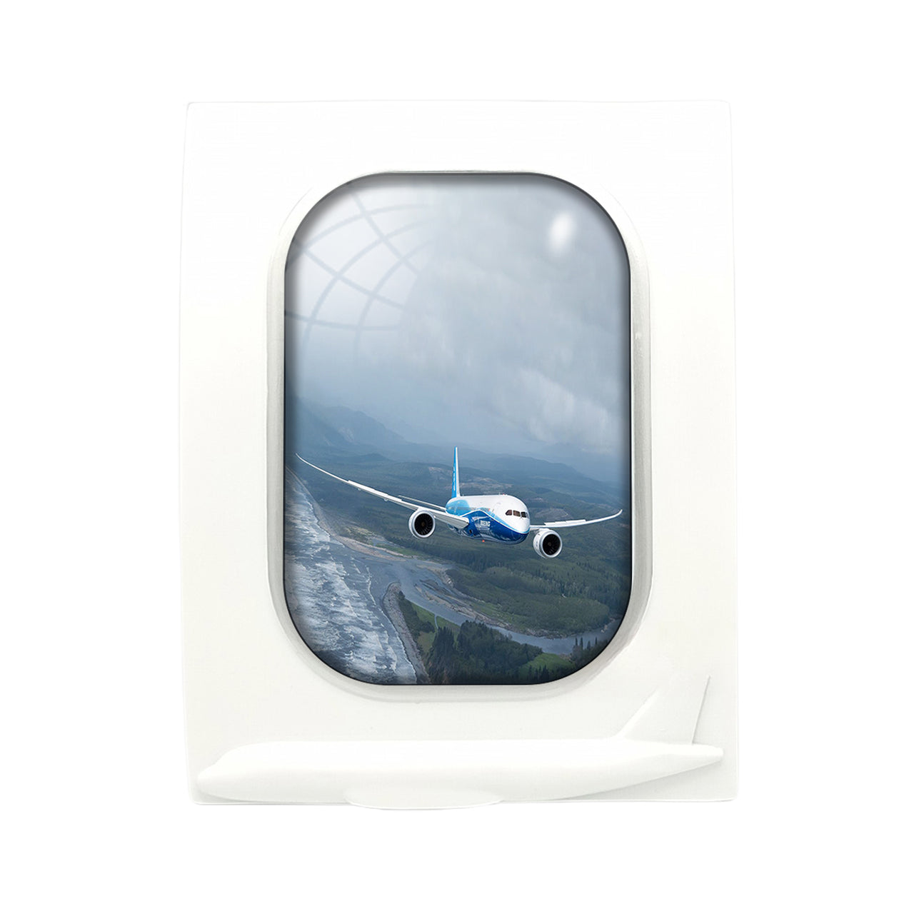 Cruising Boeing 787 Designed Airplane Window Photo Frame