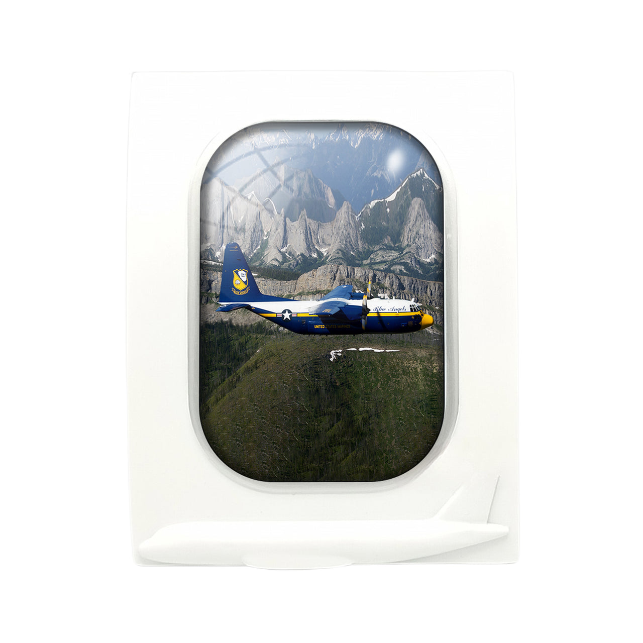 Amazing View with Blue Angels Aircraft Designed Airplane Window Photo Frame