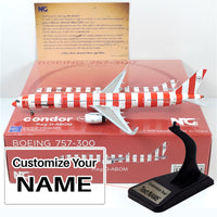 Thumbnail for Condor Airlines Boeing B757-300 D-ABOM Airplane Model (1:400 Scale)
