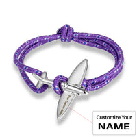 Thumbnail for (Edition 4) - Thinner & Small Airplane Designed Bracelets Silver (Adjustable)