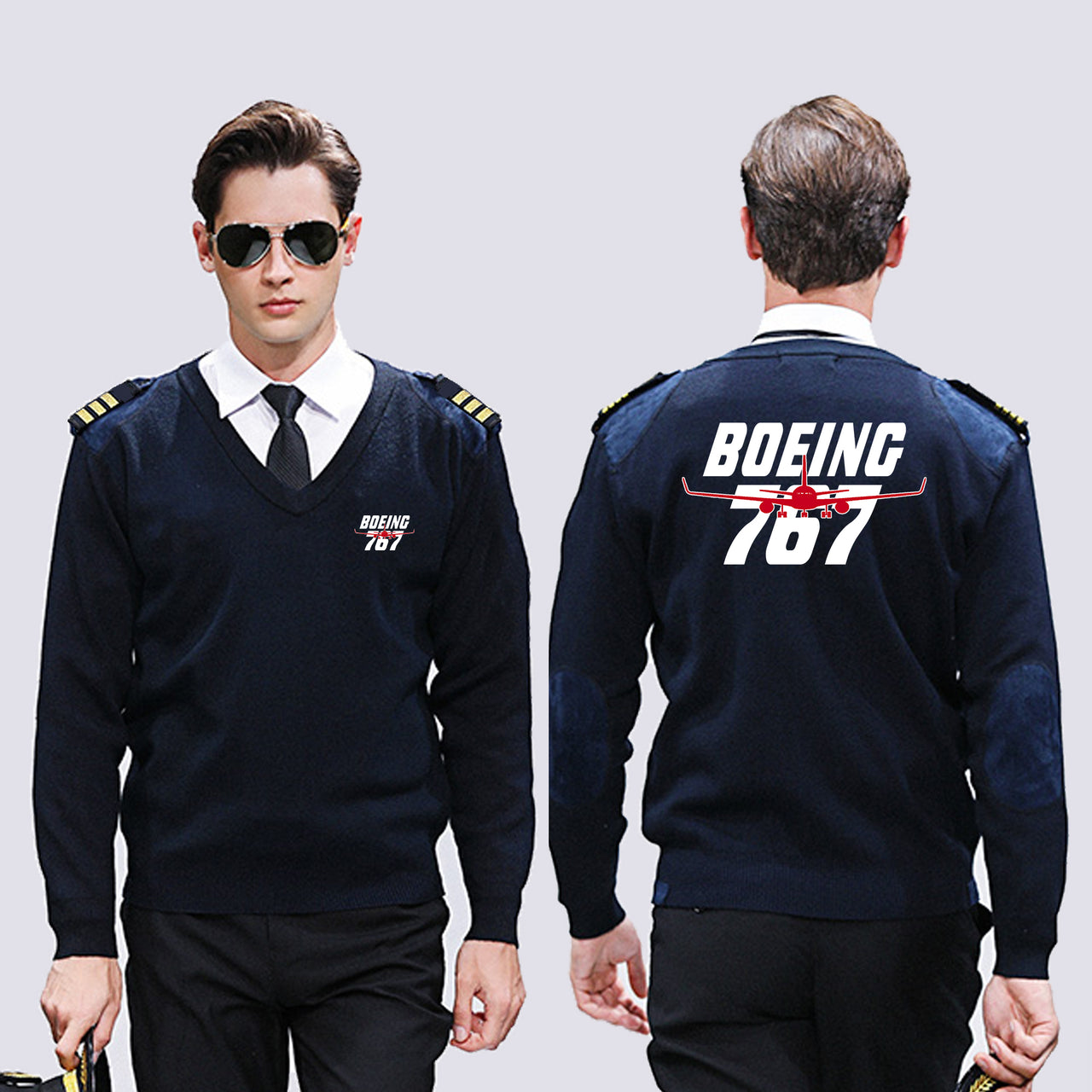 Amazing Boeing 767 Designed Wool Pilot Sweaters