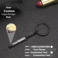 Thumbnail for Your Custom Design & Image & Logo & Text Design  Photo projection titanium steel straight bar keychain