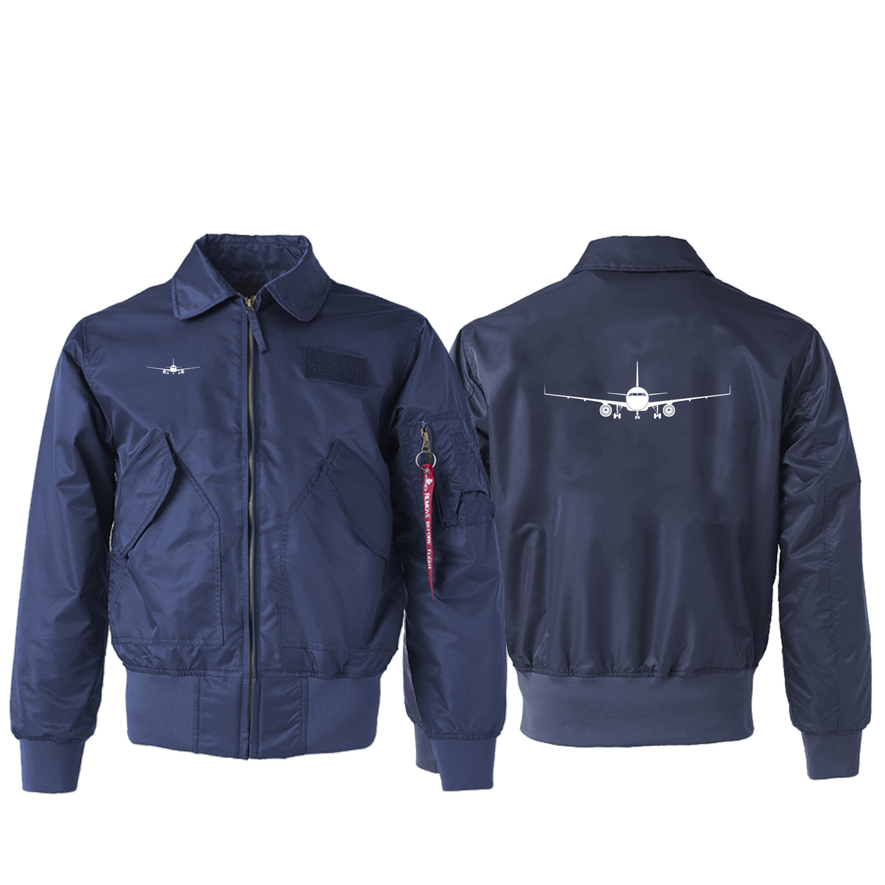 Airbus A320 Silhouette Designed Embroidered Patch Attachable Jackets