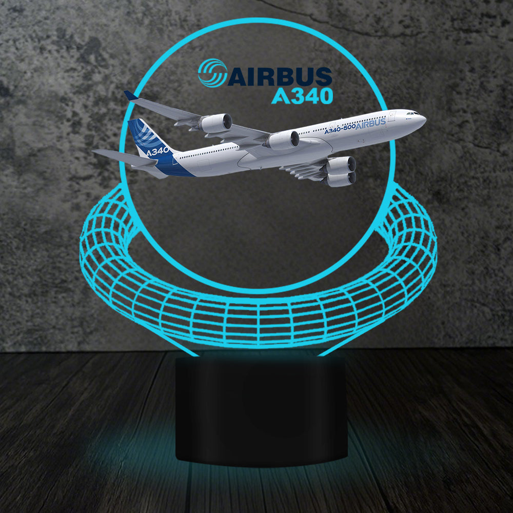 Airbus A340 Designed 3D Lamp