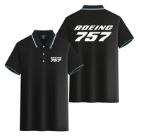 Thumbnail for Boeing 757 & Text Designed Stylish Polo T-Shirts (Double-Side)
