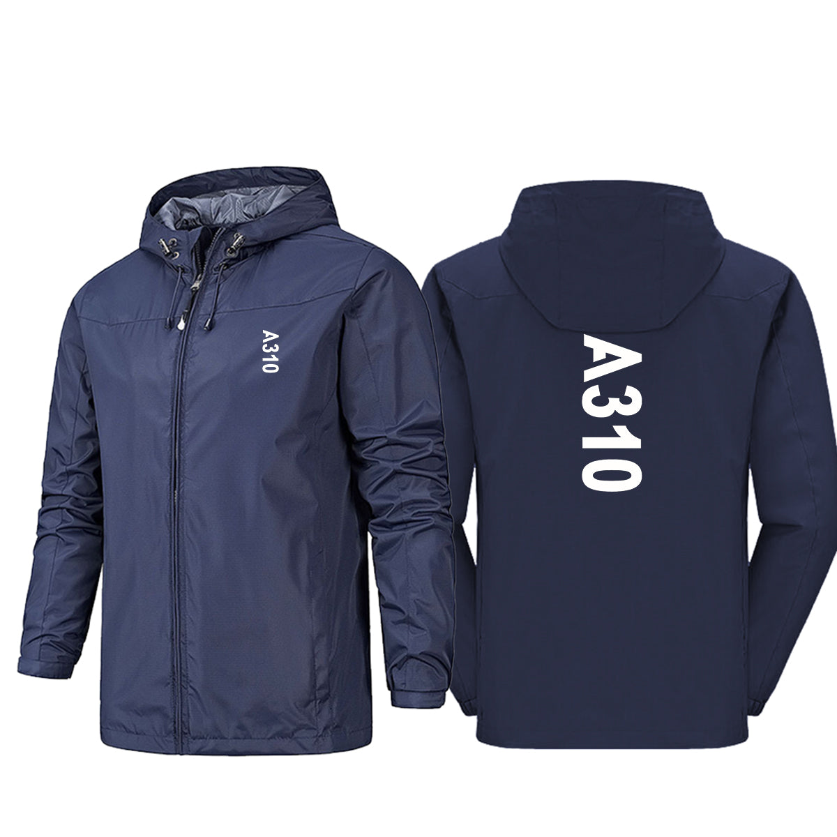 A310 Text Designed Rain Jackets & Windbreakers