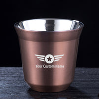 Thumbnail for Custom Name (Badge 4) Designed Double Wall Stainless Steel Coffee Mugs