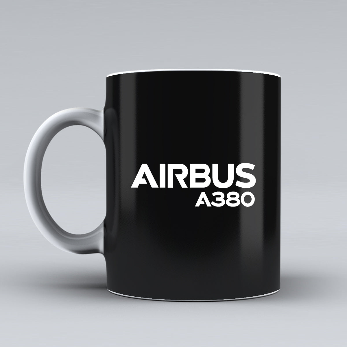Airbus A380 & Text Designed Ceramic White Mugs
