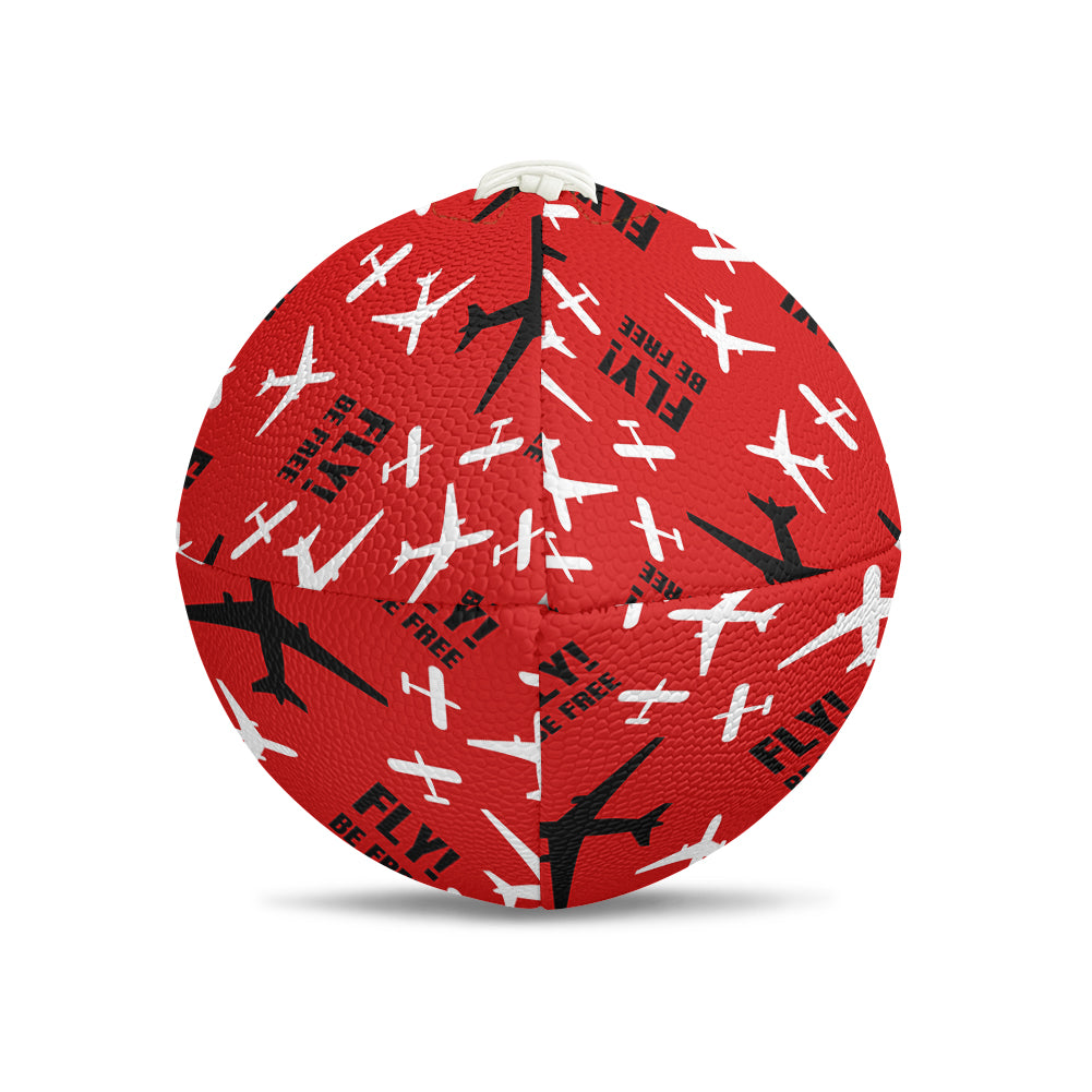Fly Be Free Red Designed Rugby