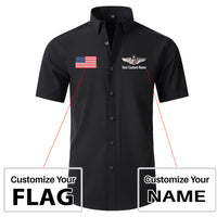 Thumbnail for Custom Flag &Custom Name (US Air Force & Star) Design Super Quality Short Sleeve Shirts