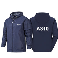 Thumbnail for A310 Flat Text Designed Rain Jackets & Windbreakers