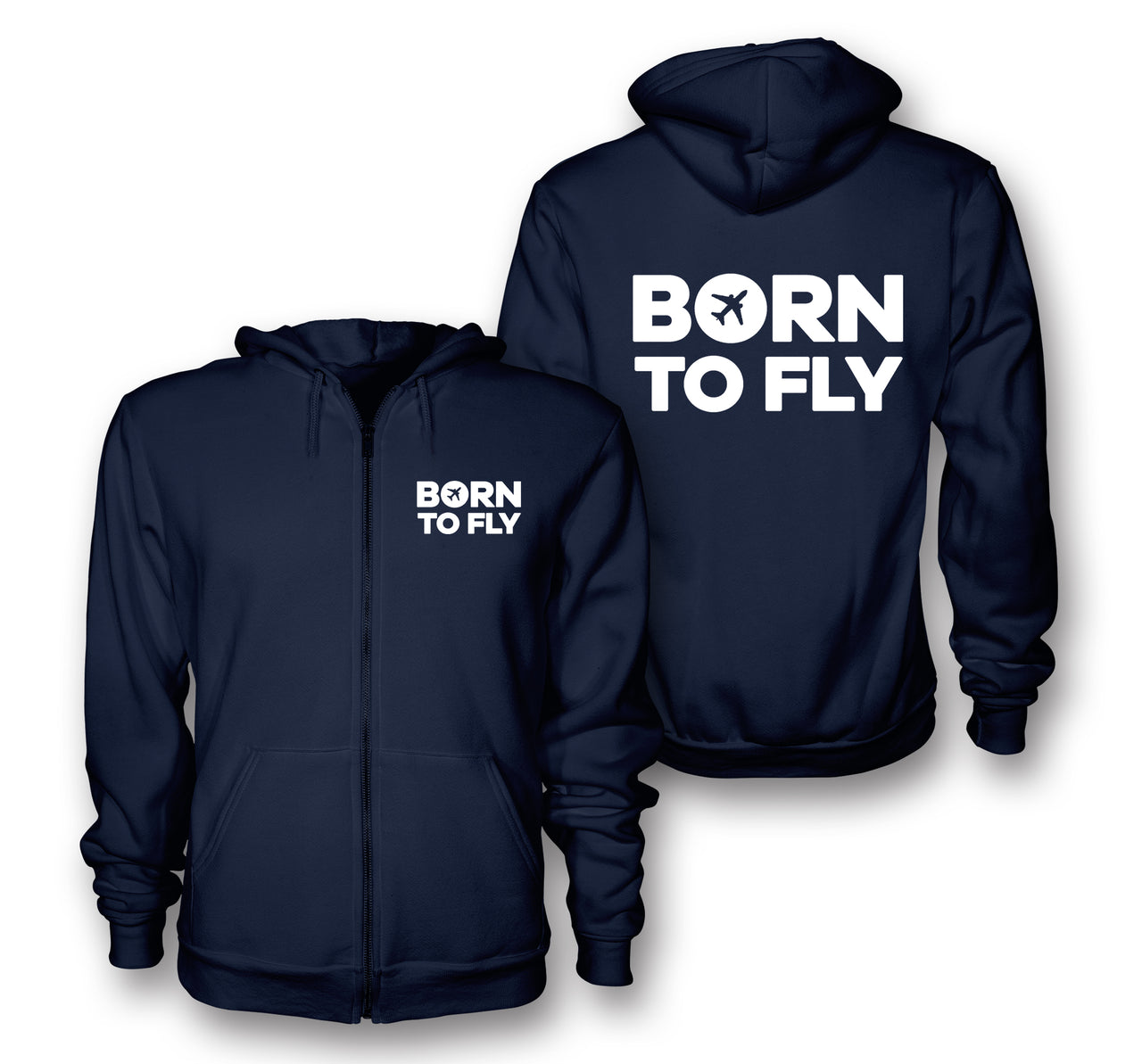 Born To Fly Special Designed Zipped Hoodies